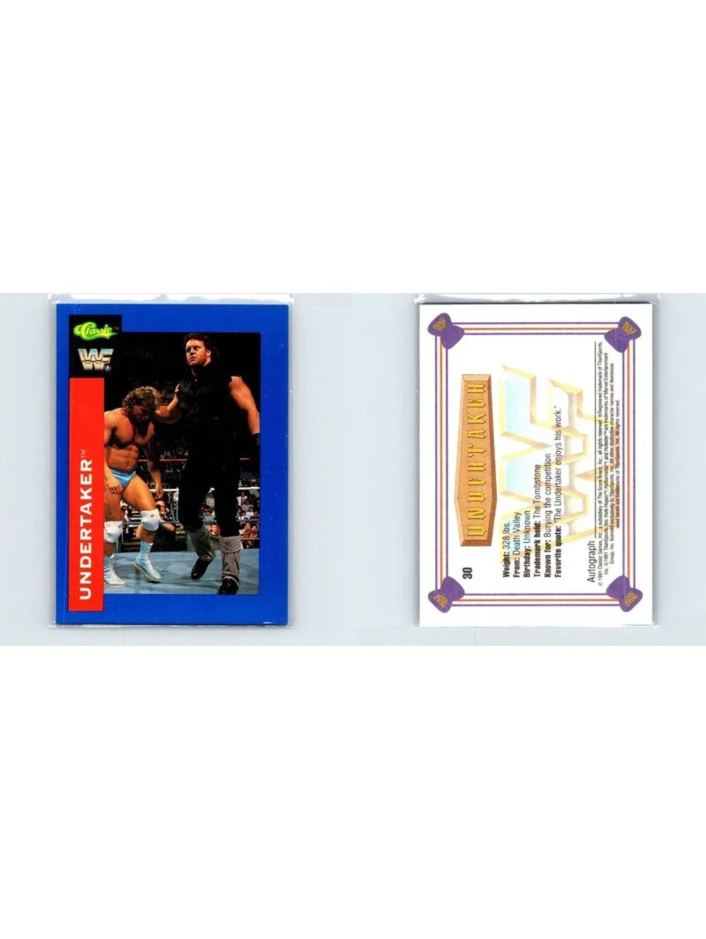 1991 Classic WWF Undertaker RC #30